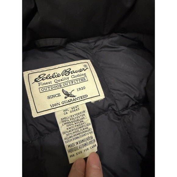 eddie bauer women black down coat size PL - Picture 3 of 9
